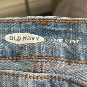 Old Navy Blue Skinny Jeans with Contrast Stitching